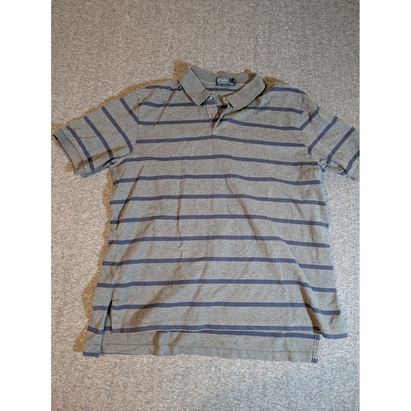 Polo Ralph Lauren Other - Polo Ralph Lauren Men's Polo‎ Shirt Gray & Purple Stripe Size XL